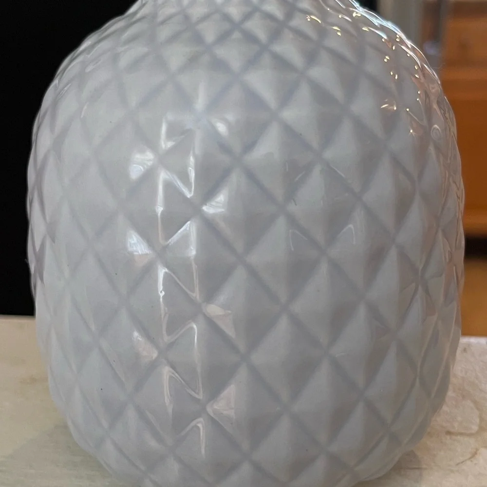 IKEA Textured Pale Periwinkle Ceramic Vase